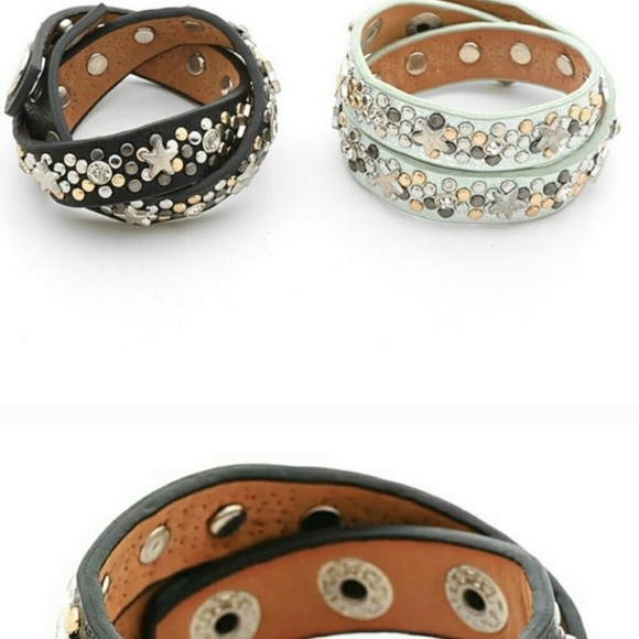 ⭐️ Rhinestone Black Leather Bracelet - Picture 8 of 8